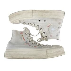 Converse Chuck Taylor All Star Lift Platform Embroidered Floral Women's Size 9.5